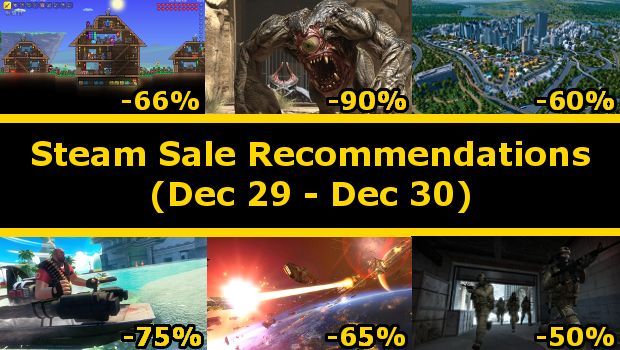 My recommendations for the Steam Winter Sale of December 29 through December 30