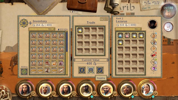 Caravan screenshot showcasing the trading menu