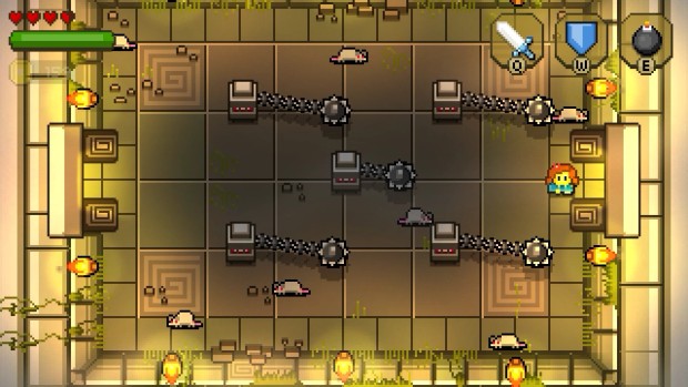 Blossom Tales arena featuring rats and enviromental traps