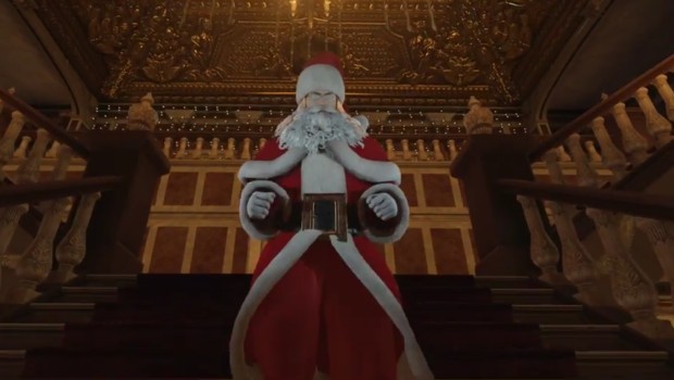Hitman's Agent 47 dressed up as a proper Santa Claus