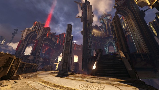 Doom: Bloodfall DLC temple map screenshot