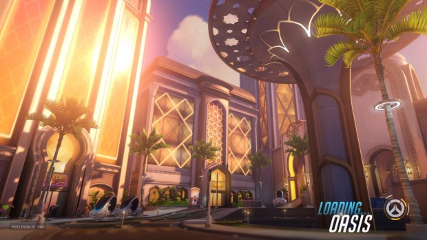 Overwatch Oasis map loading screen
