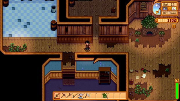 Stardew Valley's community center in its ruined state