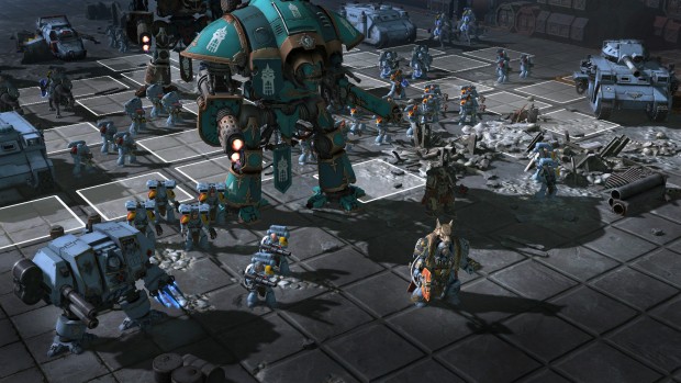 Warhammer 40k: Sanctus Reach screenshot of the Space Wolves up close