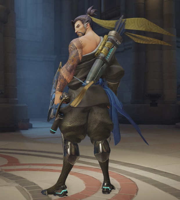Overwatch Hanzo over the shoulder pose