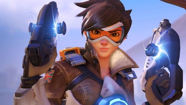 Tracer's official artwork from Overwatch