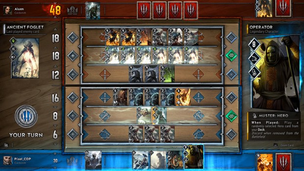 Screenshot from the upcoming Gwent: The Witcher Card Game