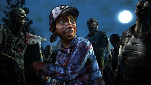 Telltale's The Walking Dead: Season 3 screenshot of Clementine fighting zombies