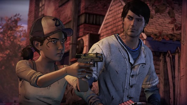 Javier and Clementine from The Walking Dead: Season 3