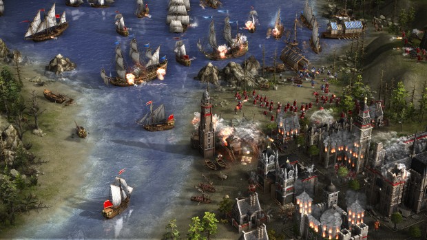 Cossacks 3 screenshot showcasing a naval battle