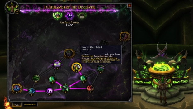 World of Warcraft: Legion's Demon Hunter artifact weapon talents