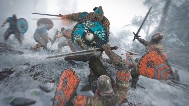For Honor screenshot showing knights and vikings
