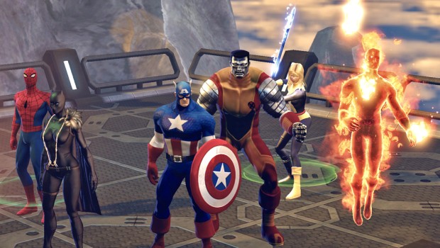 Marvel Heroes screenshot showing various heroes