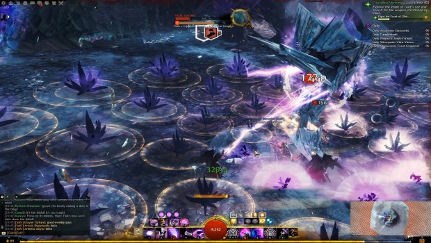 Guild Wars 2: Path of Fire screenshot of a story boss fight