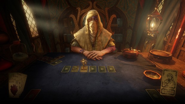 Hand of Fate 2 screenshot of the table and the dealer