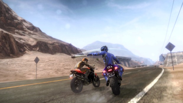 Road Redemption screenshot of a mace attack