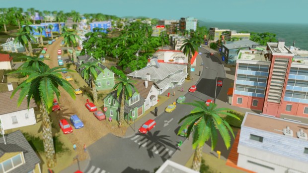 Cities: Skylines screenshot of a very tropical city
