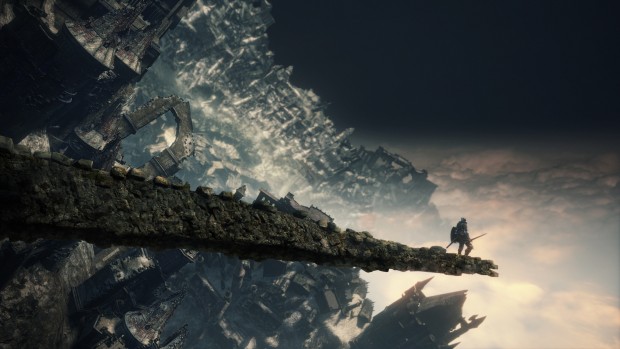 Dark Souls 3 The Ringed City DLC screenshot of a narrow ledge