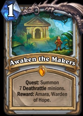 Awake the Makers card from Hearthstone's Journey to Un'Goro