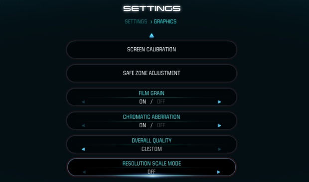 First part of the PC graphics options for Mass Effect: Andromeda