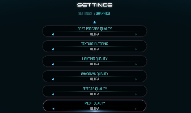 Third part of the PC graphics options for Mass Effect: Andromeda