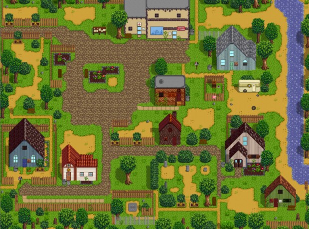 The old town map from Stardew Valley