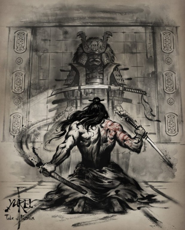Tales of Ronin artwork of a samurai and his katana