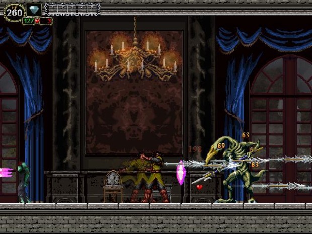 Castlevania: The Lecarde Chronicles 2 screenshot of a boss fight