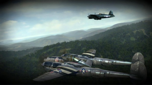 Iron Wings screenshot of a flight across a forest