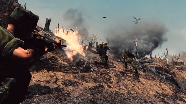 Rising Storm 2: Vietnam screenshot of a gunfight in the middle of a field