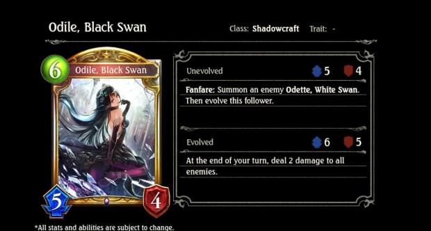 Odile Black Swan Shadowverse card from Wonderland Dreams