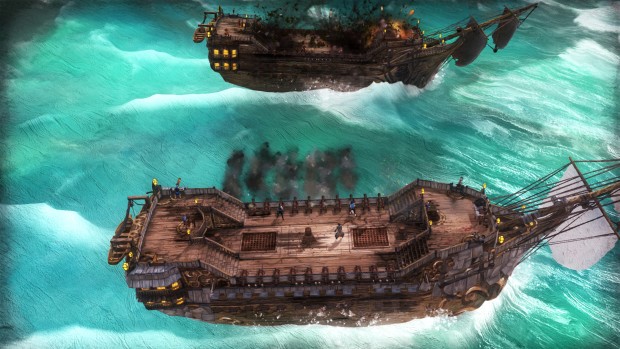Abandon Ship screenshot of a duel between ships