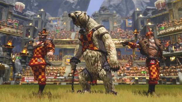 Blood Bowl 2: Legendary Edition screenshot of the Kislev team and their bear