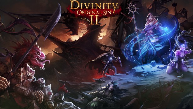 Divinity: Original Sin 2 artwork featuring a 3v3 PvP match