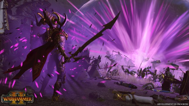 Total War: Warhammer 2 screenshot of Malekith the Witch King in battle