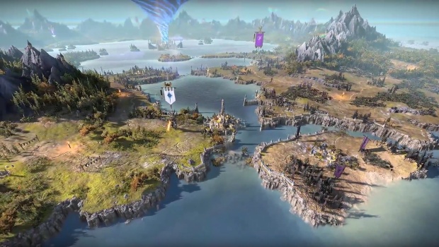 Total War: Warhammer 2 Vortex campaign map screenshot from afar