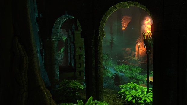 Screenshot of lush greenery from Underworld Ascendant