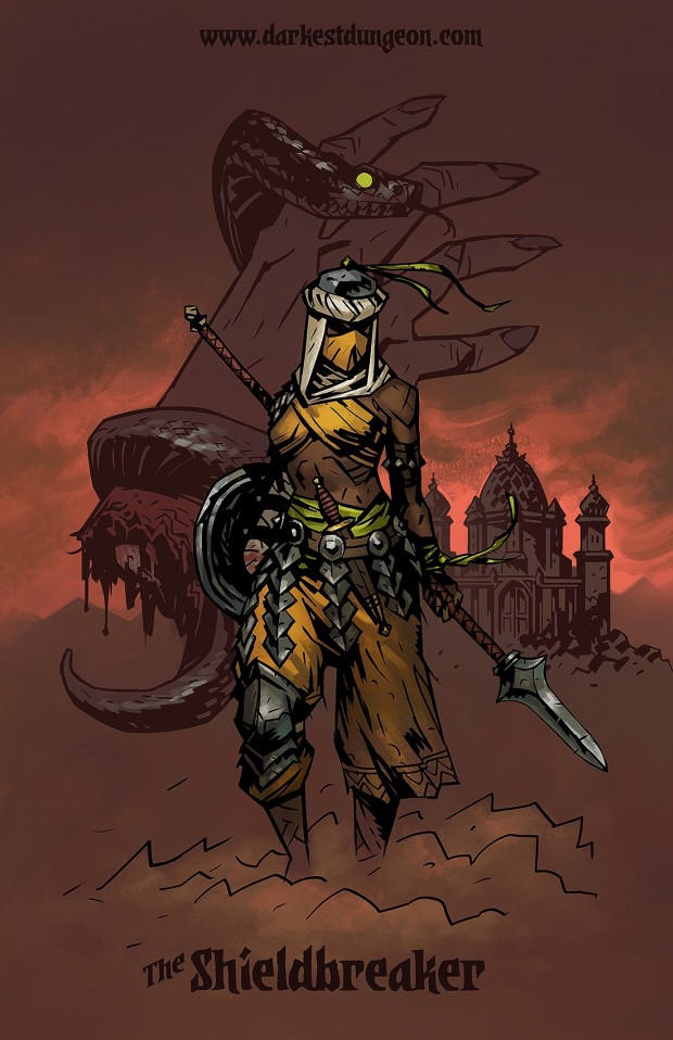 Darkest Dungeon full artwork for the new The Shieldbreaker class