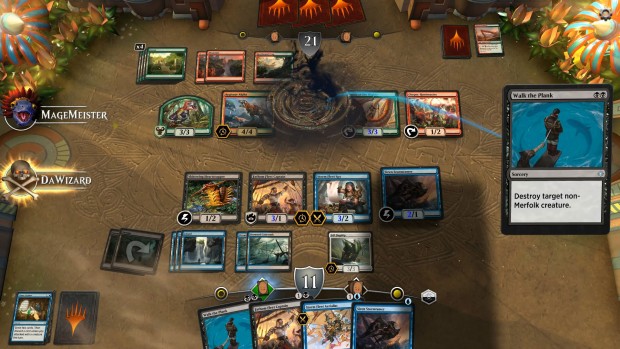Magic: The Gathering Arena screenshot of the Walk the Plank spell