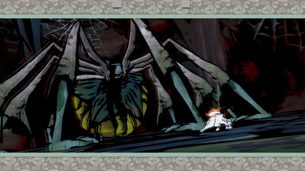 Okami HD screenshot of the spider boss