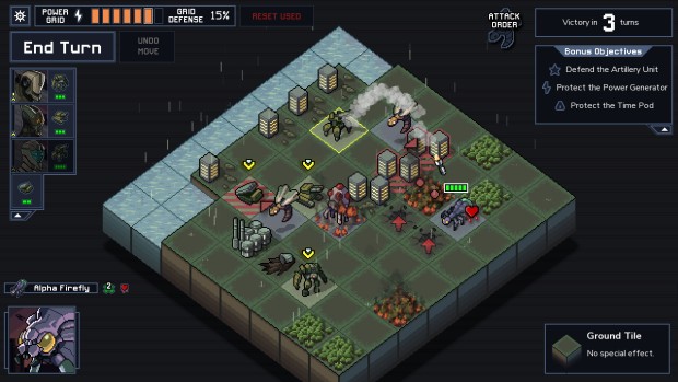 Into The Breach screenshot of the battle map