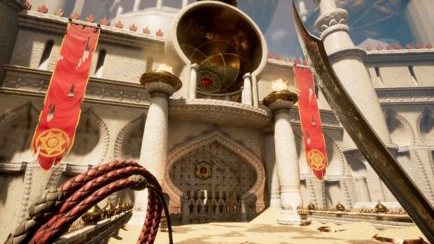 City of Brass screenshot of the palace entrance from up close