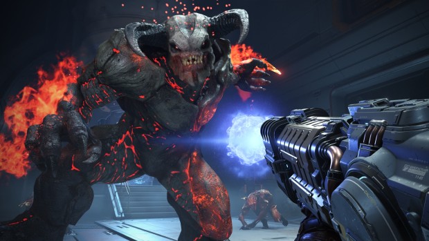 Doom Eternal screenshot of a demon attacking the player