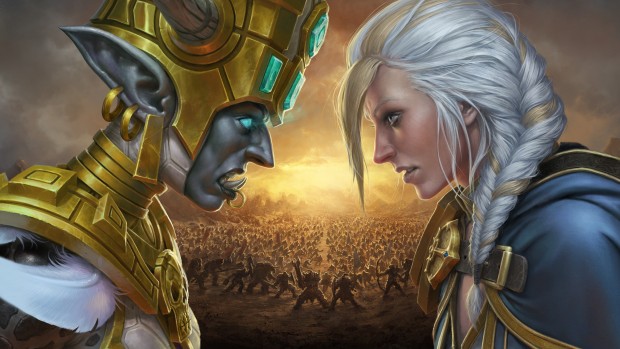 World of Warcraft: Battle for Azeroth artwork showing off Talanji and Jaina facing off