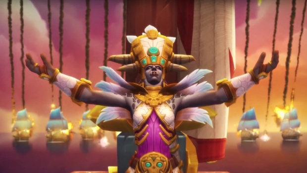 World of Warcraft screenshot of Princess Talanji from the Horde cinematic