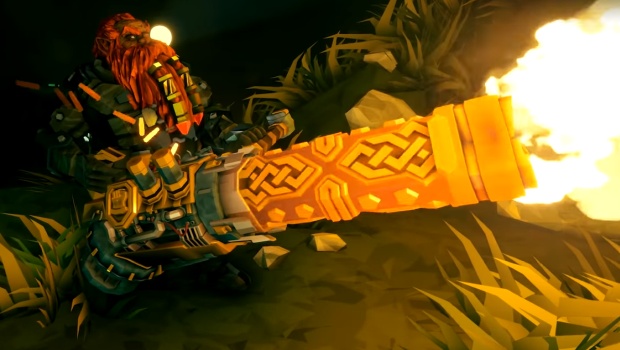 Deep Rock Galactic screenshot of the new Fourth Relic weapon skin