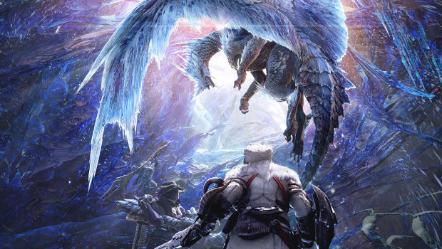 Monster Hunter: World - Iceborne artwork showing an ice dragon