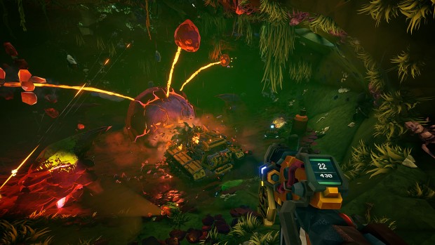 Deep Rock Galactic screenshot of the new Drilldozer mission