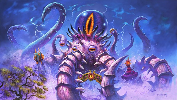 Hearthstone artwork for the C'thun card from the upcoming Madness at the Darkmoon Faire expansion