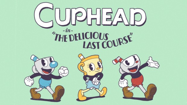 Cuphead's The Delicious Last Course DLC official artwork with logo
